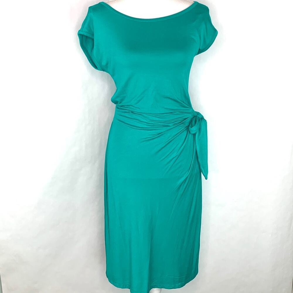 Boston Proper Knit Jersey Dress Blue Size XS